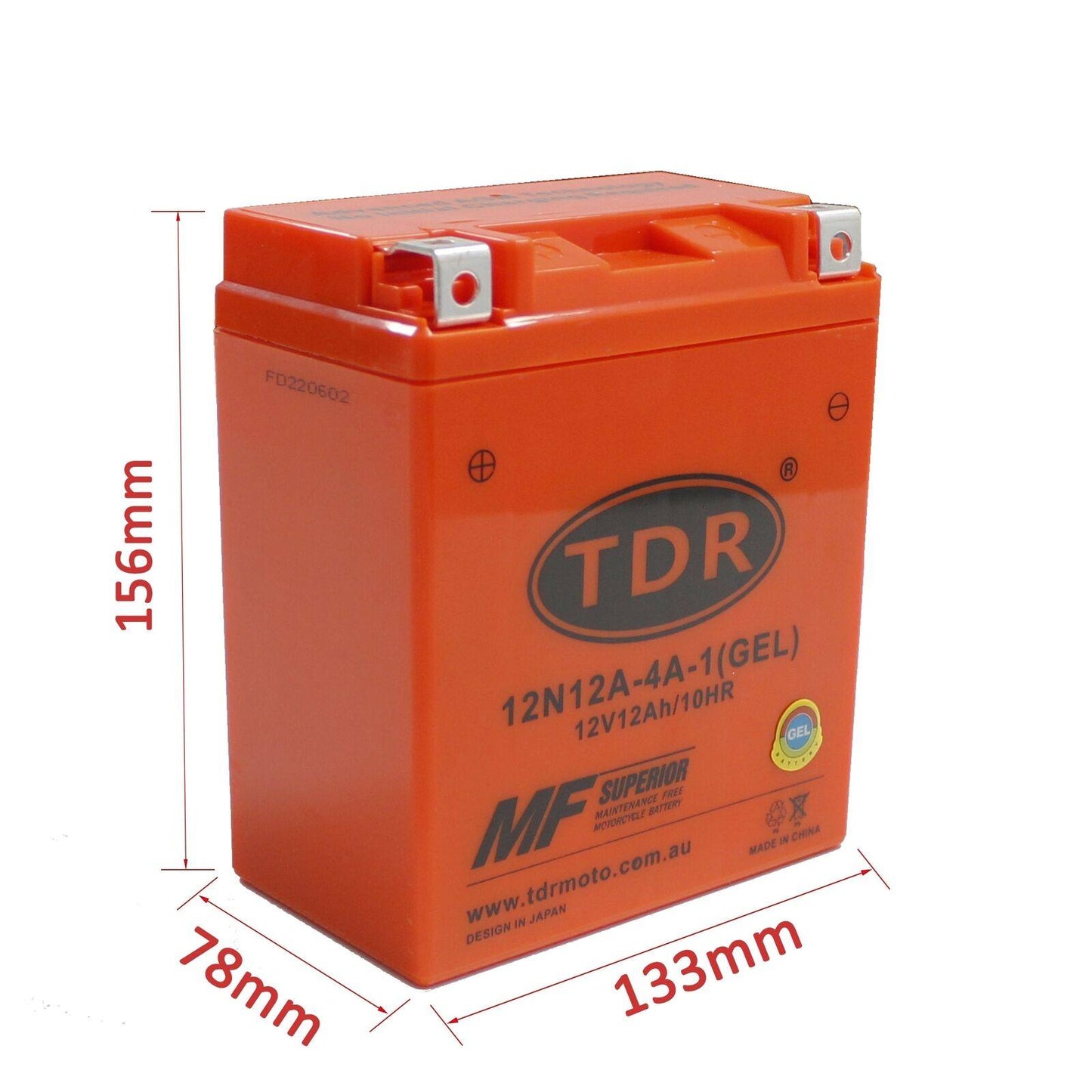12N12A-4A-1 12V 12Ah Motorcycle Battery For Honda Yamaha Kawasaki Motorbike ATV YTX14AH-BS/YB12A-A - TDRMOTO