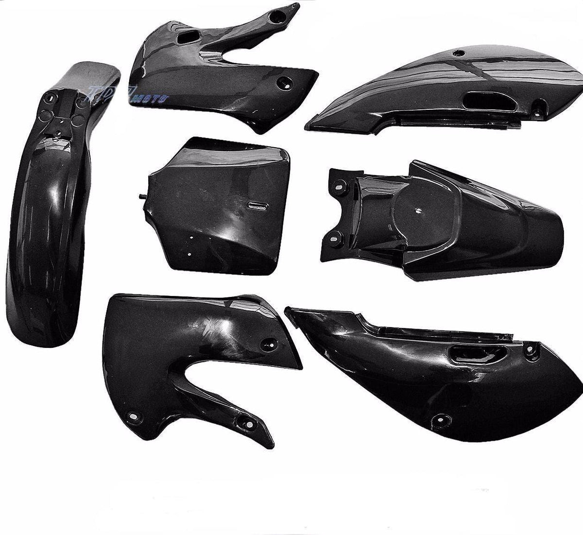 Black Plastics Fender FOR KAWASAKI KLX110 KX65 110 125 140 150cc Pit Dirt Bike - TDRMOTO