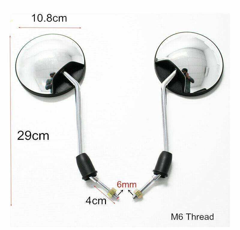 Pair Of Mirror Suit Electric Bicycle Electric Scooter 6MM Thread Convex Mirror - TDRMOTO