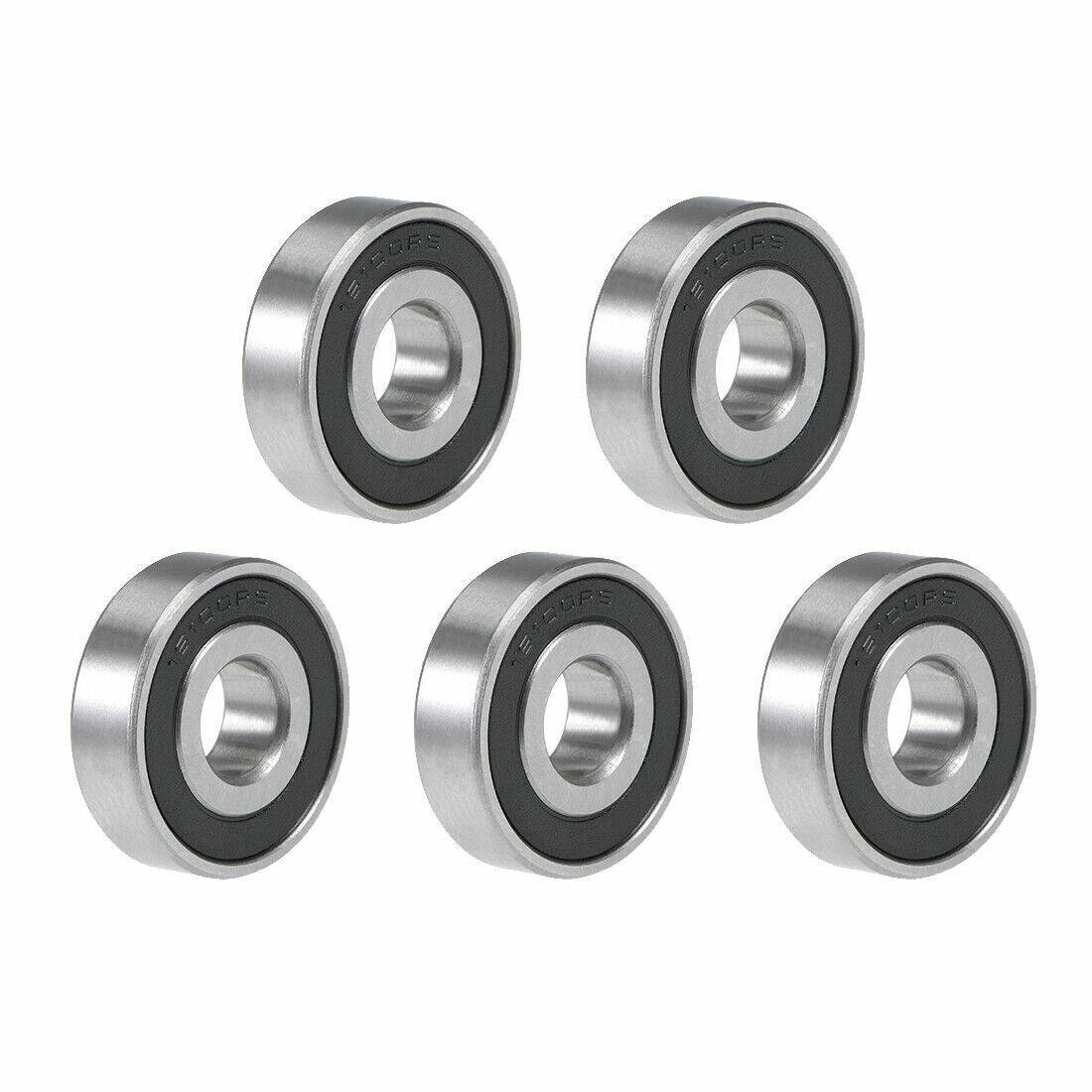 16100RS 10 x 28 x 8 mm Ball Bearings Double Sealed Rubber Steel - TDRMOTO