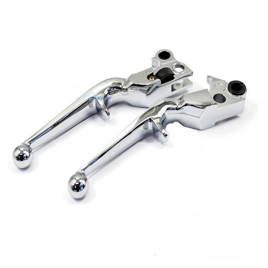 Chrome Front Brake Clutch Levers For Harley Davidson Sportster Softail Heritage - TDRMOTO