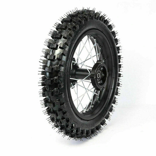 12mm Axle 80/100-12 Inch Rear Knobby Wheel Dirt Pit Pro Trail Bike Motorcross - TDRMOTO