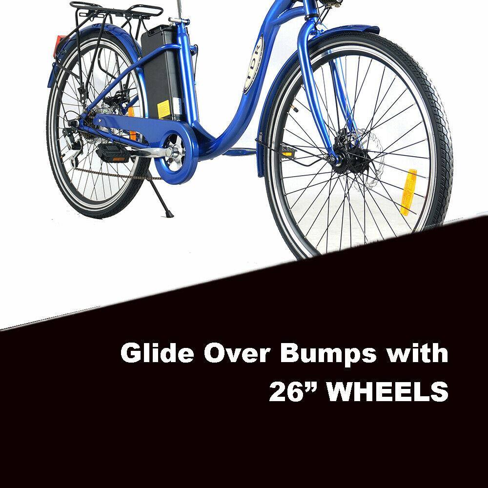 TDR 250W 26" Blue Electric Bike with 10Ah Lithium Ion Battery - TDRMOTO