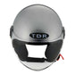 TDR Gloss Grey Open Face Motorcycle Helmet for Adult - TDRMOTO