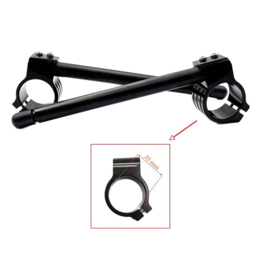 35mm Black CNC Clip On Handle bars HANDLEBAR for Yamaha XT-200 J/K/KC 82-83 - TDRMOTO