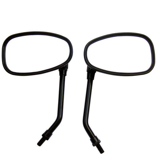 Universal BLACK Large Rearview Side Mirrors 10MM For Motorcycle ATV Dirt SCOOTER - TDRMOTO