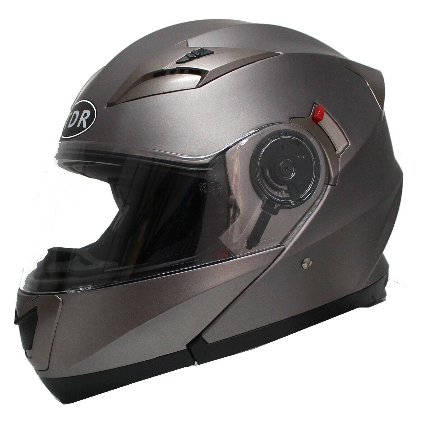 TDR Grey Motorcycle Helmet Adult ECE 22.05 - TDRMOTO
