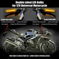 4 x Amber Blue LED Indicators Blinkers Yamaha Honda Suzuki Hyosung - TDRMOTO