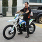 TDR CJ250 250cc Dirt Pit Bike Off Road Motocross Electric/Kick Start Motorbike Blue & Green - TDRMOTO