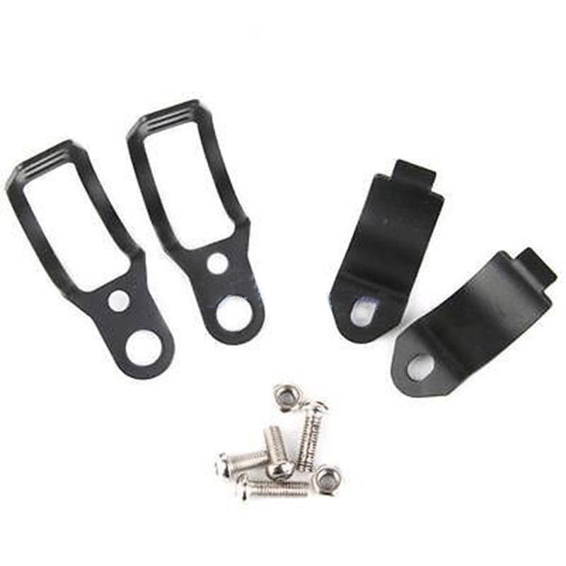Black Motorcycle Turn Signal Light Mount Brackets Fork Ear Clamps For Harley - TDRMOTO