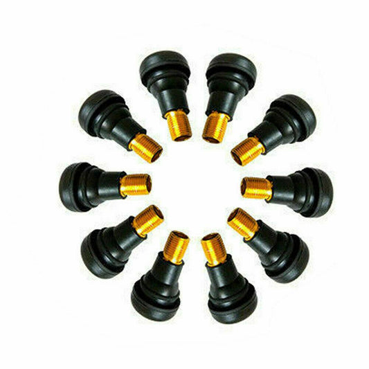 10x Car Auto TR 412 Snap In Tyre (Tire) Valve Rubber Tubeless Short Valve Stems - TDRMOTO