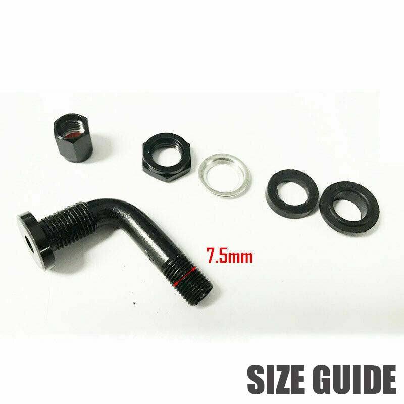 2pcs Car Motocycle Tyre Tire Valve Tubeless Metal Valve Stems With Dust Caps - TDRMOTO