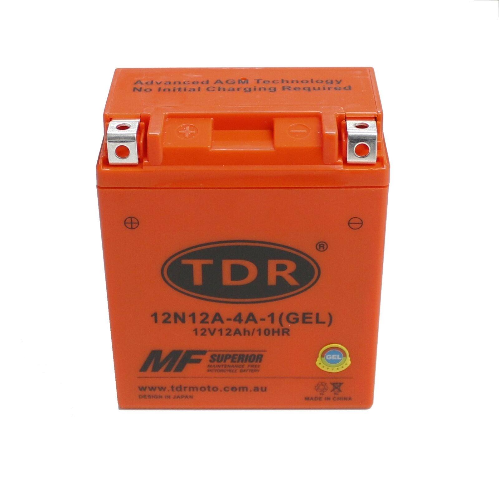 12N12A-4A-1 12V 12Ah Motorcycle Battery For Honda Yamaha Kawasaki Motorbike ATV YTX14AH-BS/YB12A-A - TDRMOTO
