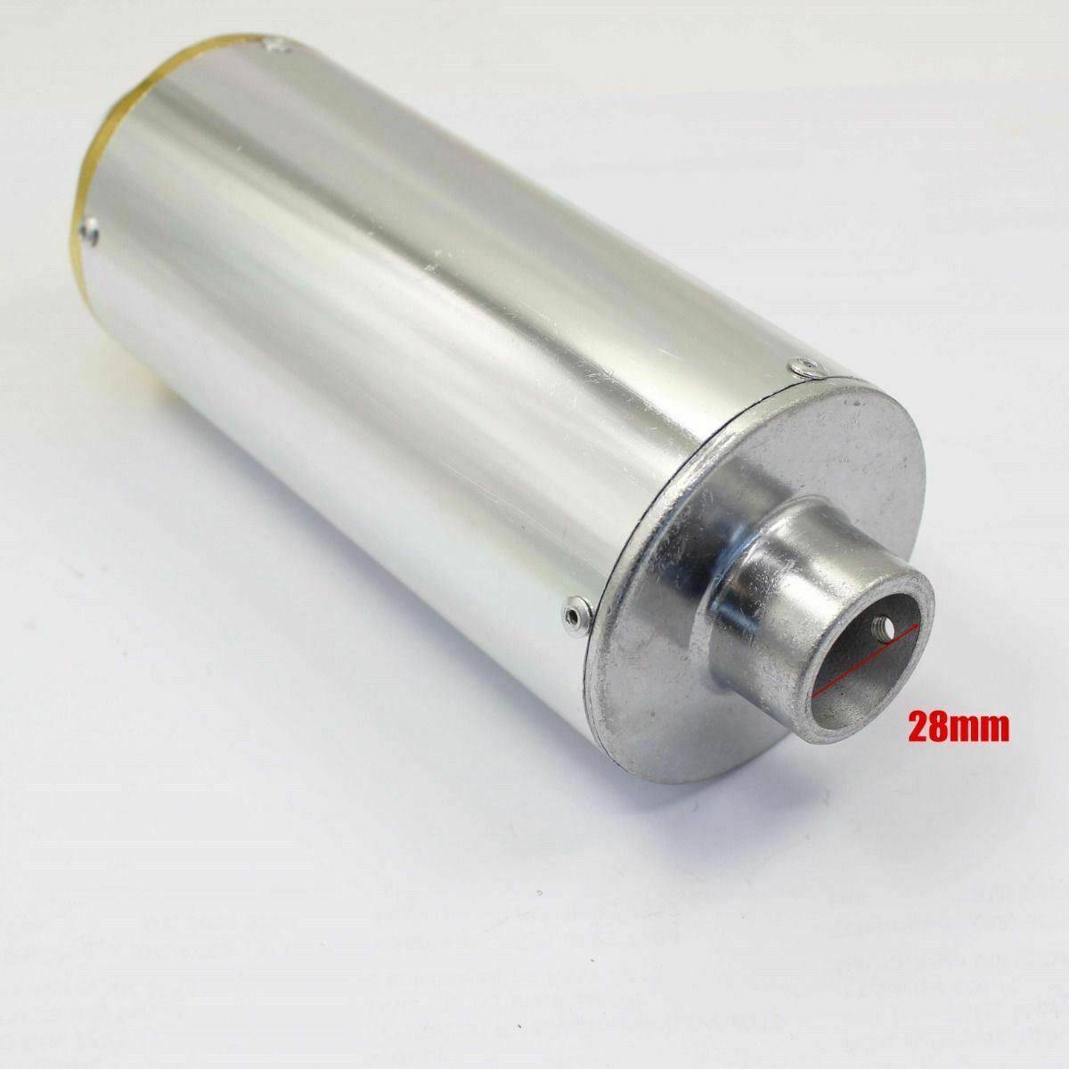 28mm Exhaust Clamp For 90cc 110cc 125cc Quad & Pit Bike - Chrome Aluminum Muffler Clip