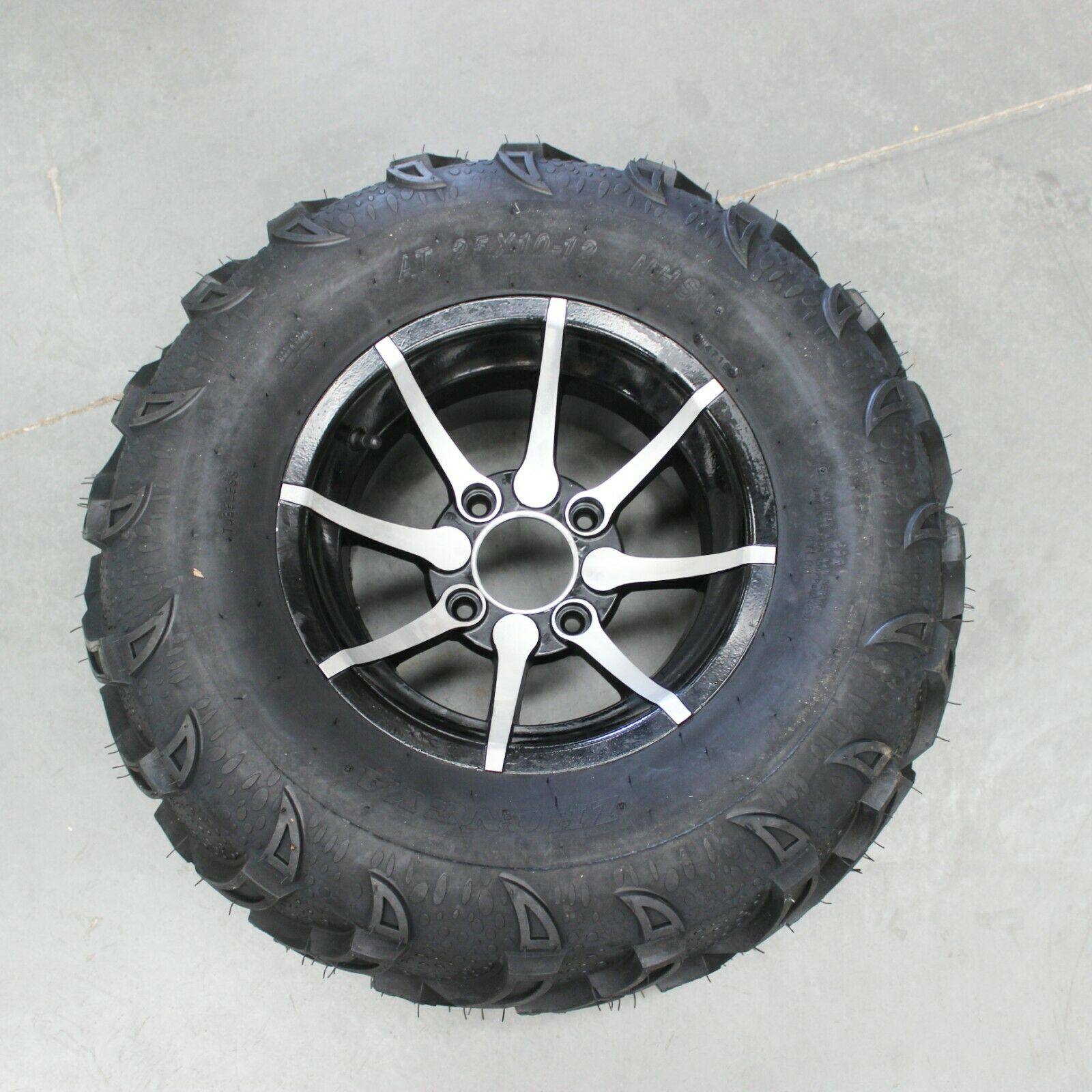 25X10-12" Front Alloy Wheel Rim Tyre Tire For Quad Dirt Bike ATV Buggy - TDRMOTO