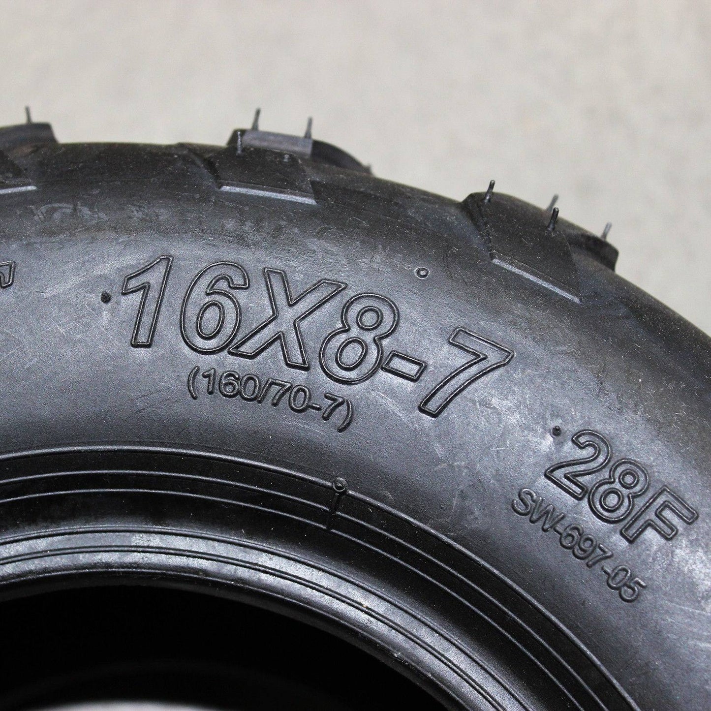 16x8-7" Tubeless Tyre Tire For 70cc/110/125cc ATV Quad Bike Buggy Go Kart - TDRMOTO