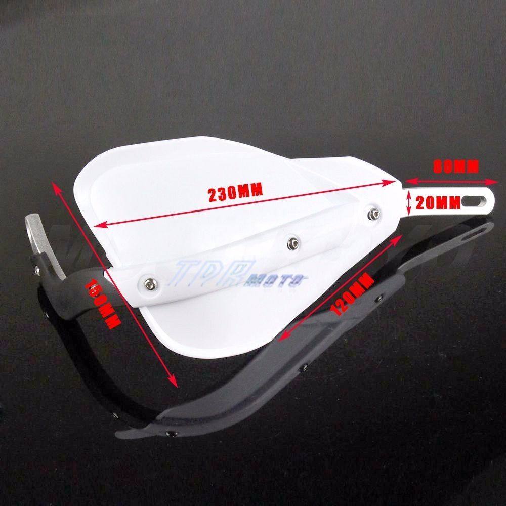 White Aluminum Motorcycle Bike 28mm 22 mm Handguards Hand Guards Protectors - TDRMOTO
