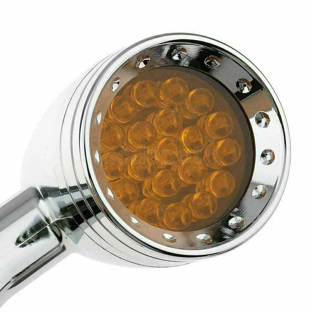 Chrome Metal 20Led Bullet Turn Signal Indicator Harley Sportster Softail Bobber - TDRMOTO