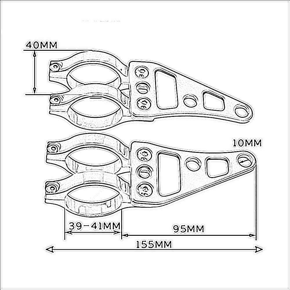 For 39mm 40mm 41mm Fork Tube Motorcycle Headlight Mount Bracket Head Lamp Clamp - TDRMOTO