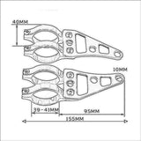 For 39mm 40mm 41mm Fork Tube Motorcycle Headlight Mount Bracket Head Lamp Clamp - TDRMOTO
