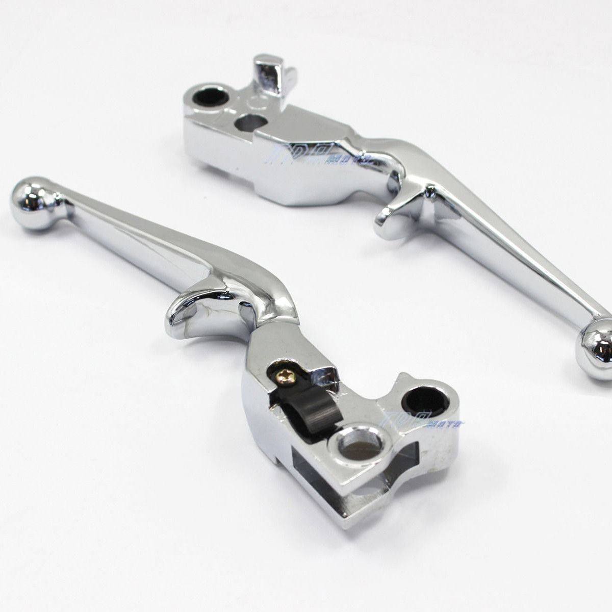 Chrome Front Brake Clutch Levers For Harley Davidson Sportster Softail Heritage - TDRMOTO
