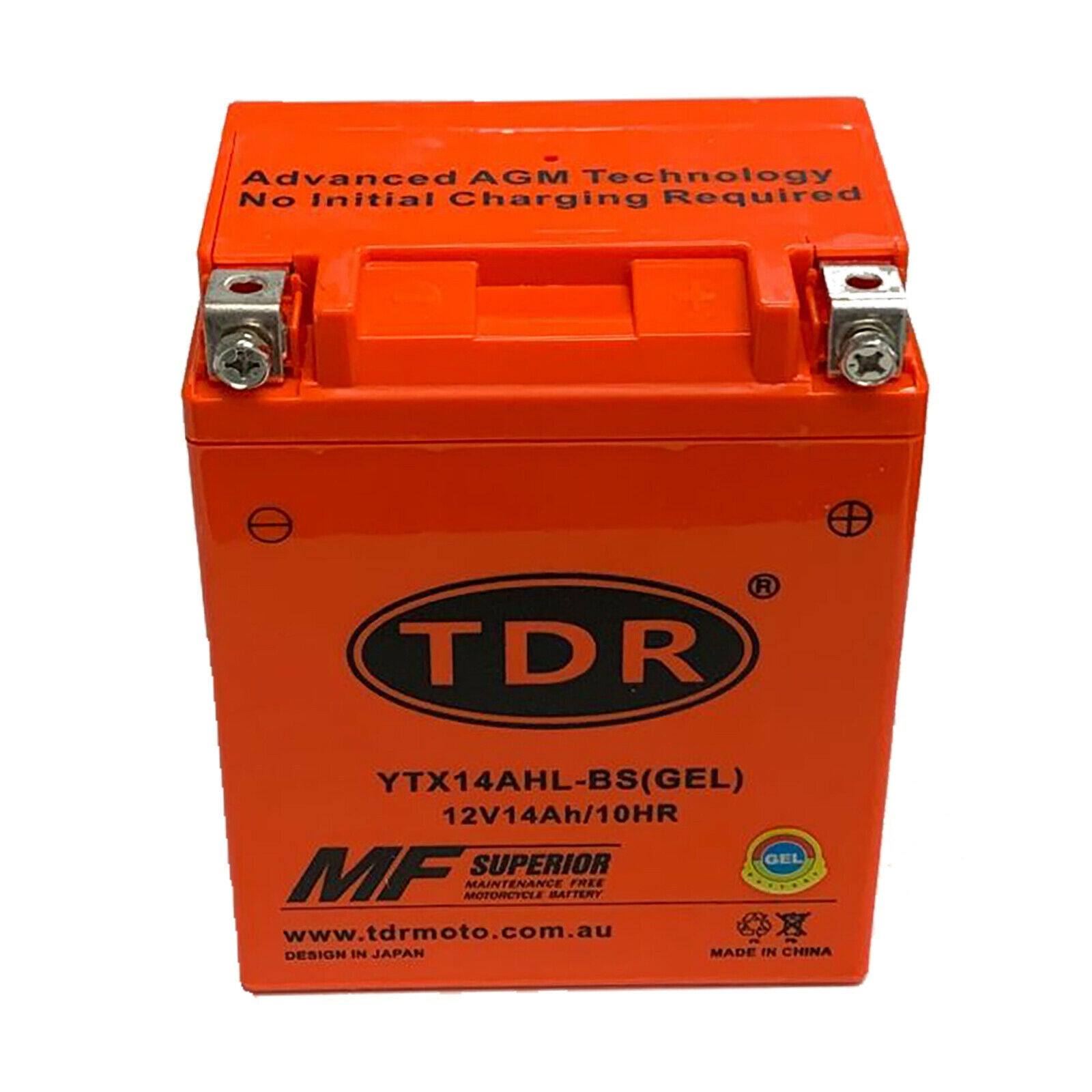 YTX14AHL-BS 12V 14Ah Motorbike Motorcycle Gel Battery 210CCA For Quad ATV Suzuki Yamaha Kawasaki - TDRMOTO
