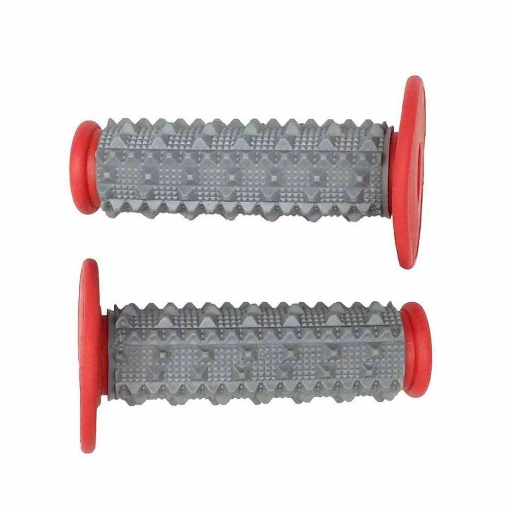 Red MX Motorbike Hand Grips Dirt Pit Quad Bike Handle bars 22mm 7/8" - TDRMOTO