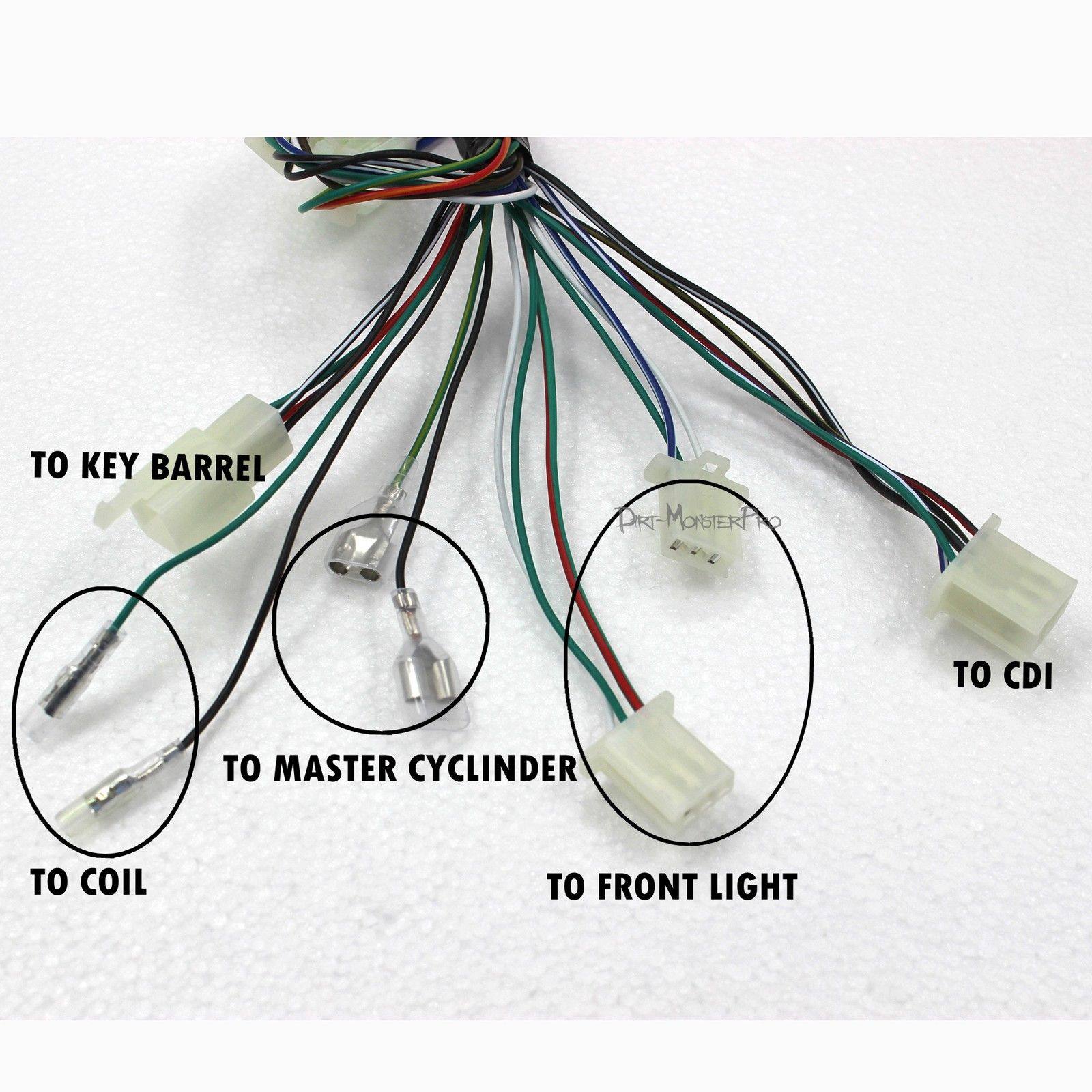 Wiring Harness Loom 50cc 70cc 90cc 110cc 125cc 140cc ATV Quad Bike Buggy Gokart - TDRMOTO
