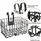 Black Foldable Bicycle Front/Rear Handlebar Basket Storage - TDRMOTO
