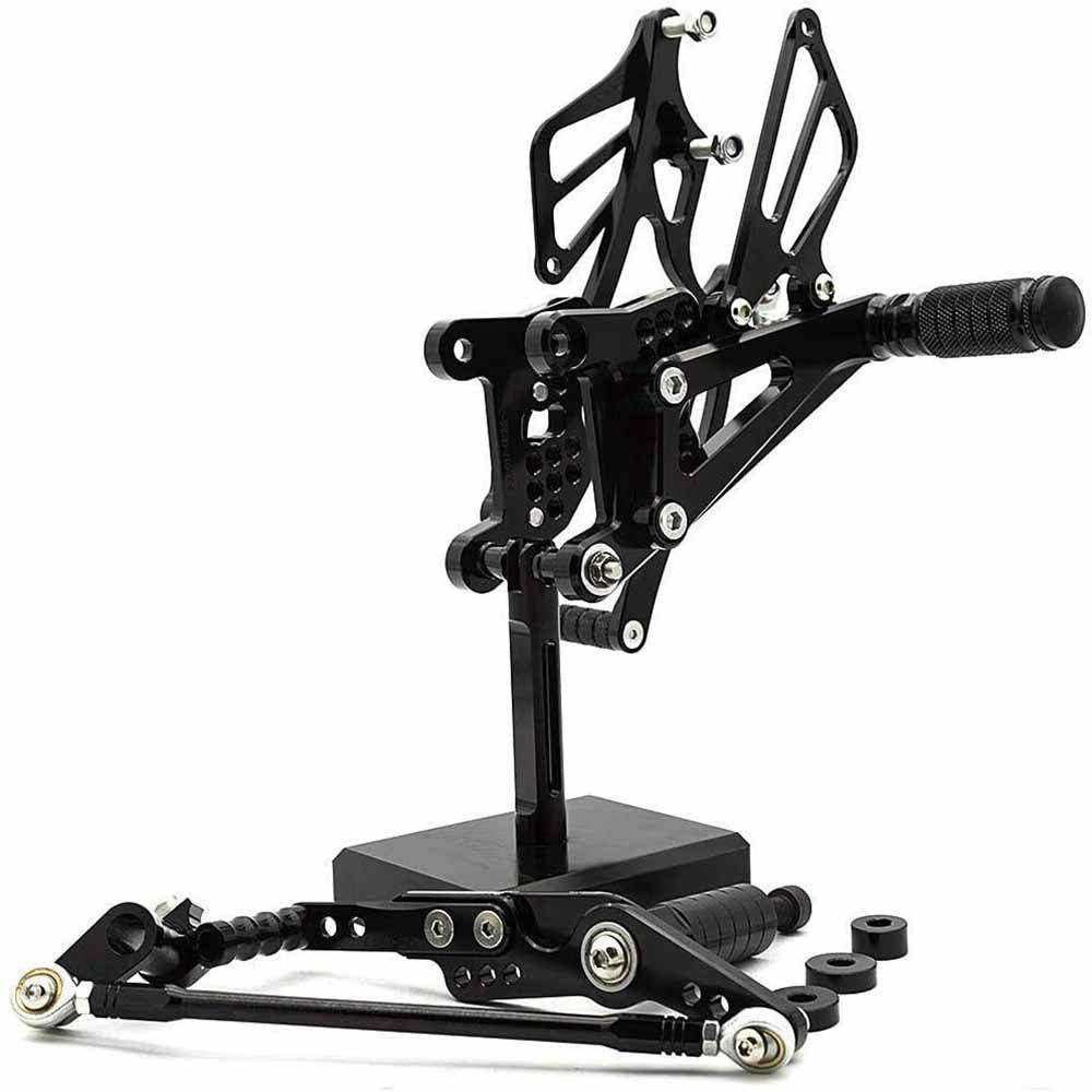 Black Rearset Footpegs Footrest For Yamaha YZF R1 2007-2008 - TDRMOTO