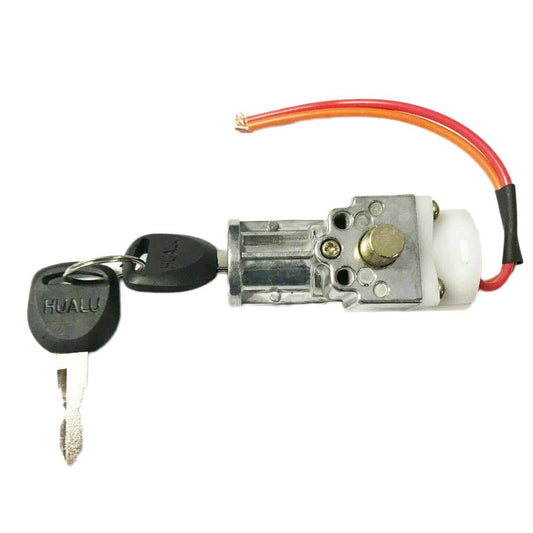 Silver Fish Battery Key Barrel Lock Electric Bike Battery Replacement Parts Two Keys - TDRMOTO