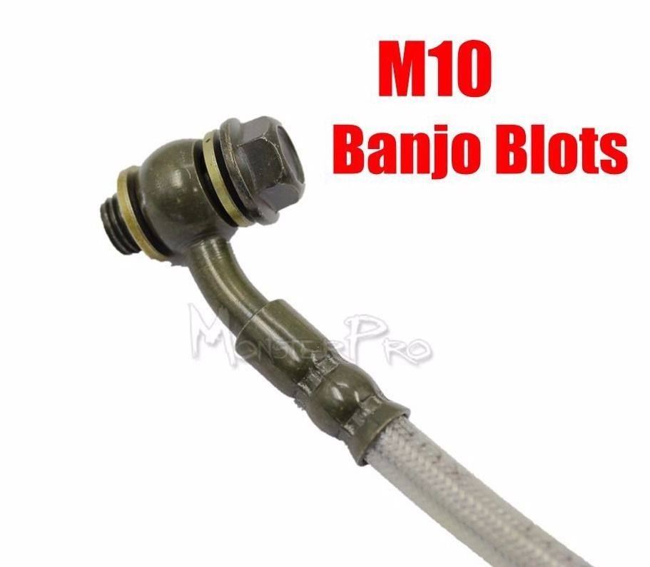 1800mm Motorcycle/Quad Bike/Bugy/GoKart Hydraulic Brake Line Hose Cable with M10 Banjo - TDRMOTO