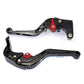 Kawasaki ER6N 2009 - 2012 CNC Adjustable Folding Brake & Clutch Lever Gold Blue - TDRMOTO