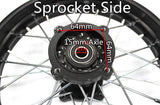 50cc/125cc 12 inch Rear rim Chinese Dirt bike pit bike 1.85 X 12 Rim 80/100-12 - TDRMOTO