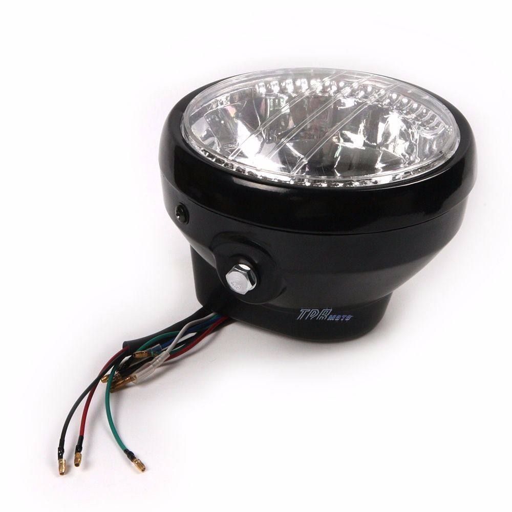 6.5" Motorcycle Headlight Amber LED Turn Signal Indicators For Harley Cafe Racer - TDRMOTO
