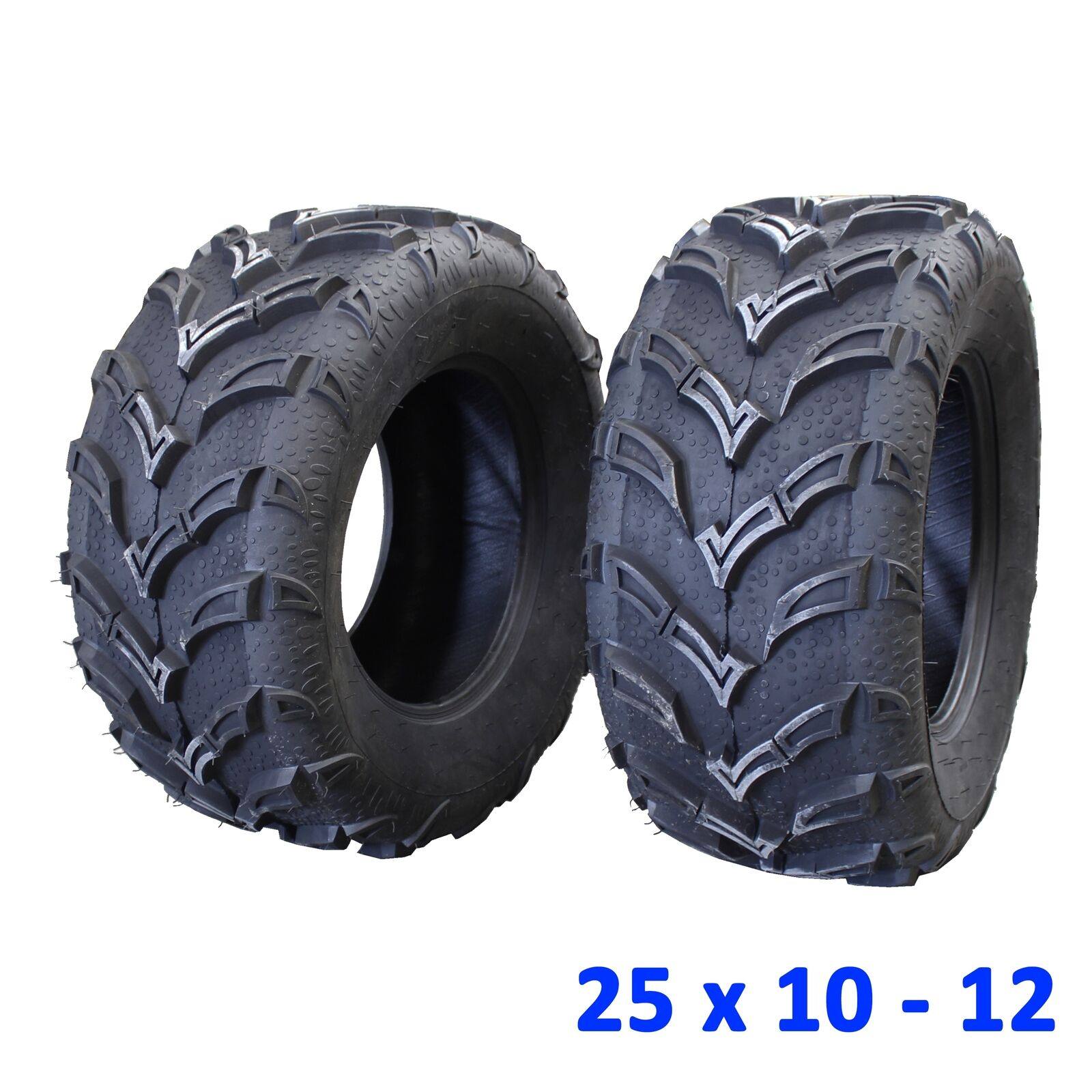 2pcs 25x10-12 Tyres Tires 12 Inch For ATV Quad Buggy Off Road Farm