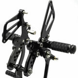 CNC Black Rearset Footpegs Footrest For SUZUKI GSXR1300 2008-2014 - TDRMOTO