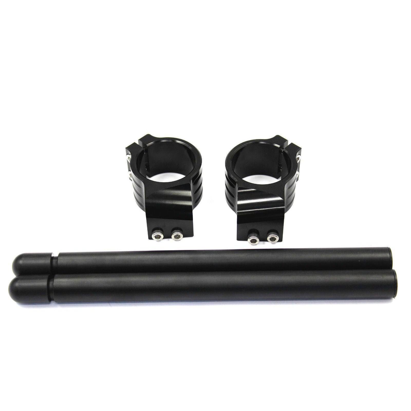 Black 41mm Clip Ons Fork Handle Bars Handlebars CNC Motorcycle Universal Honda - TDRMOTO