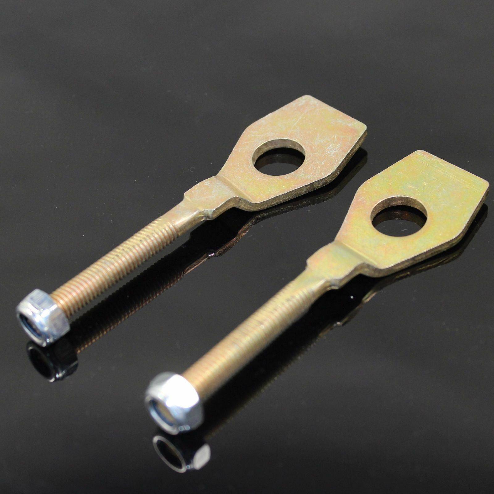 2x New ATV Chain Adjuster Tensioner (8mm thread, 113mm long) for 15mm axles - TDRMOTO
