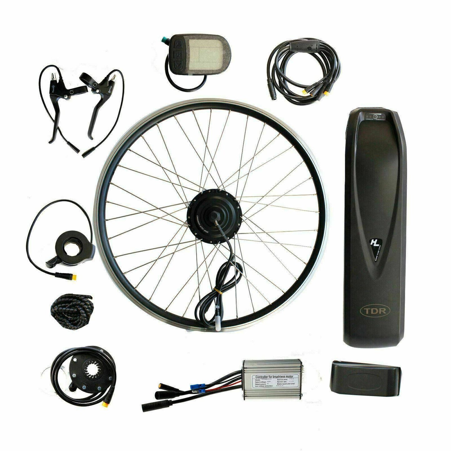 350W 24" Front Hub 36V 10Ah Battery Electric Bike Conversion Kit - TDRMOTO