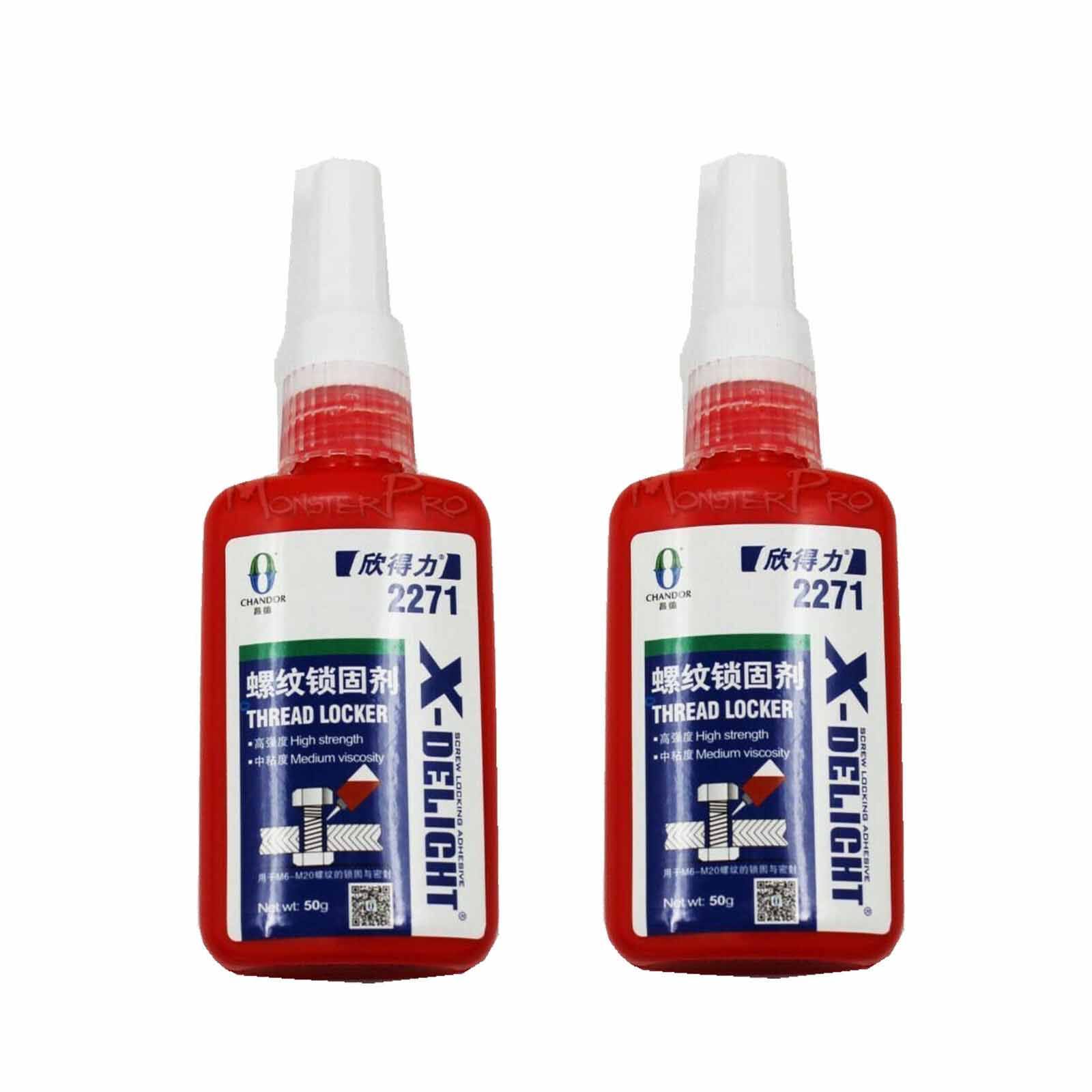 2 x Thread Locker Adhesive Sealant Glue Screw use Locktite Prevent Oxidation - TDRMOTO