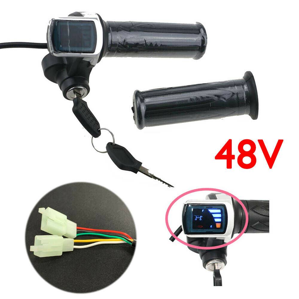 48V Electric Bike Twist Throttle With LCD Battery Display And Key Lock - TDRMOTO