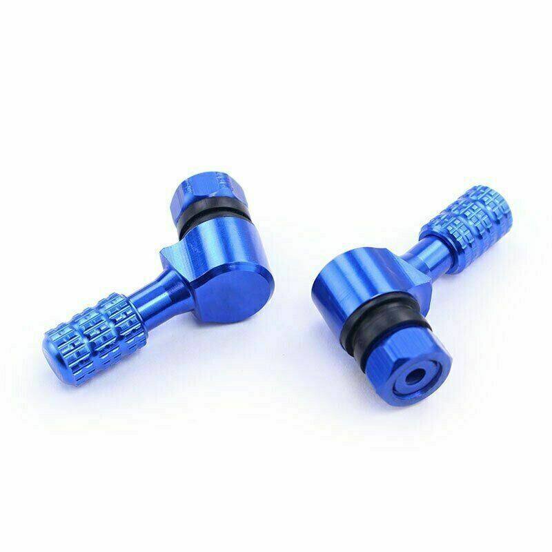 Motorcycle 45 Degree Rim Wheel Tire Valve Stems 11.3mm CNC Aluminum Black - TDRMOTO