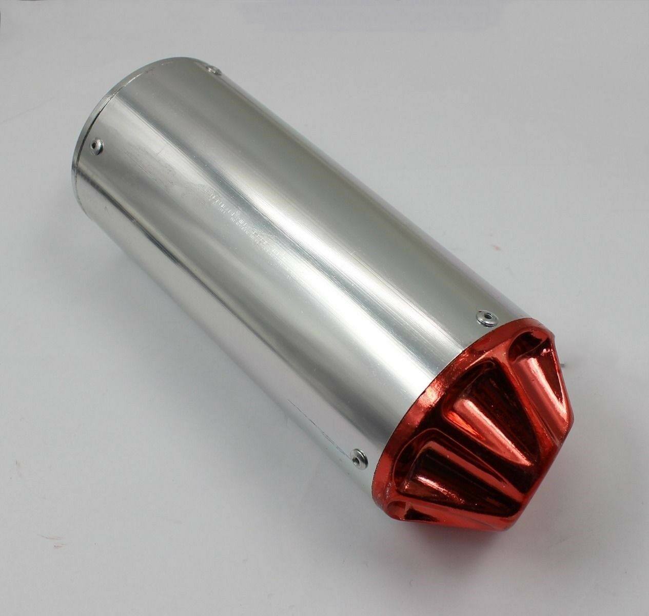 Universal Motorcycle Scooter Dirt Bike 32mm Slip On RED Exhaust Muffler Pipe - TDRMOTO