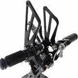 Black Rearset Foot pegs Rear Set For Suzuki GSXR 1000 2007-2008 K7 K8 - TDRMOTO