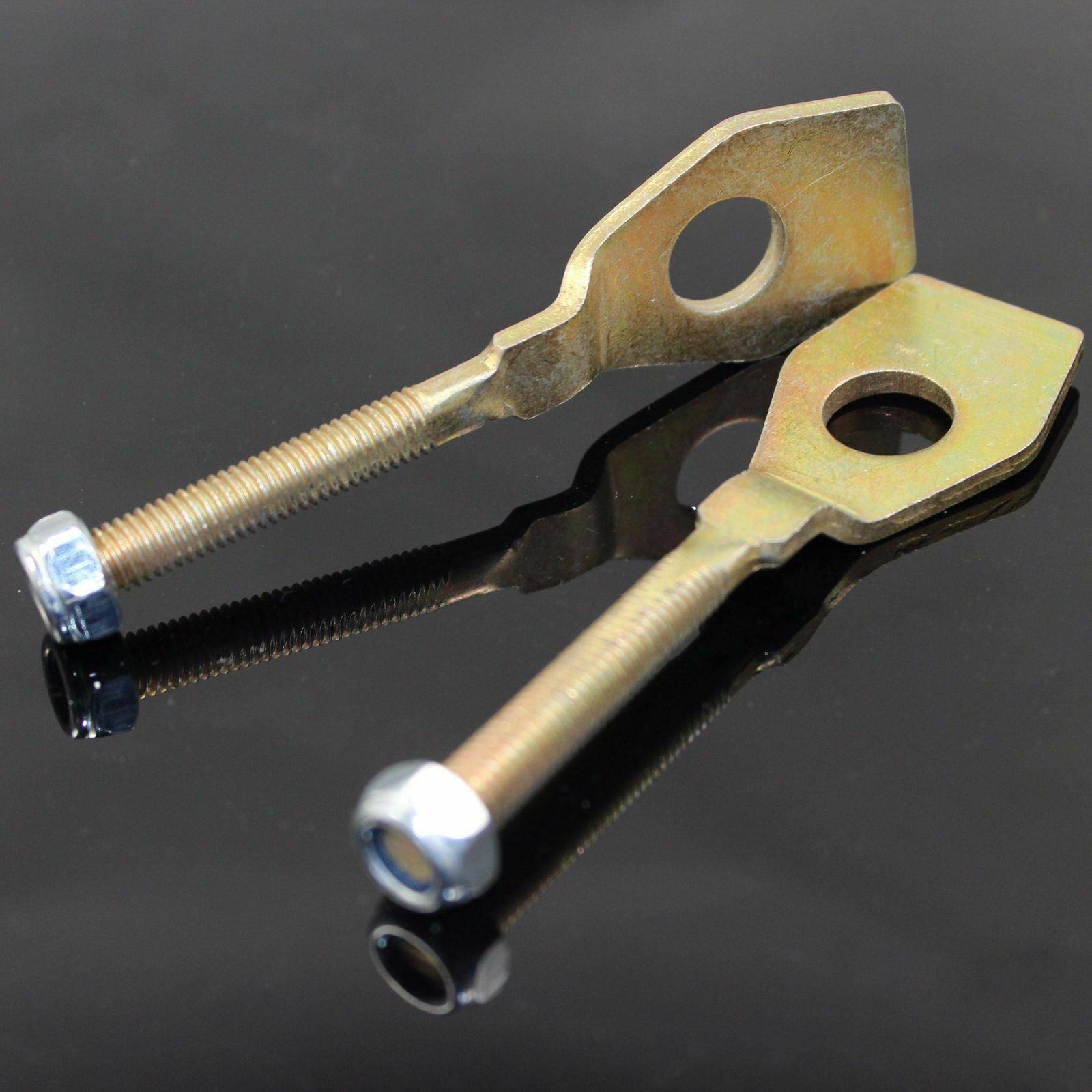 2x New ATV Chain Adjuster Tensioner (8mm thread, 113mm long) for 15mm axles - TDRMOTO