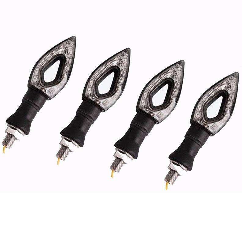 4x LED Turn Signal Indicator Light Black For Kawasaki Ninja 250R EX250 Versys - TDRMOTO