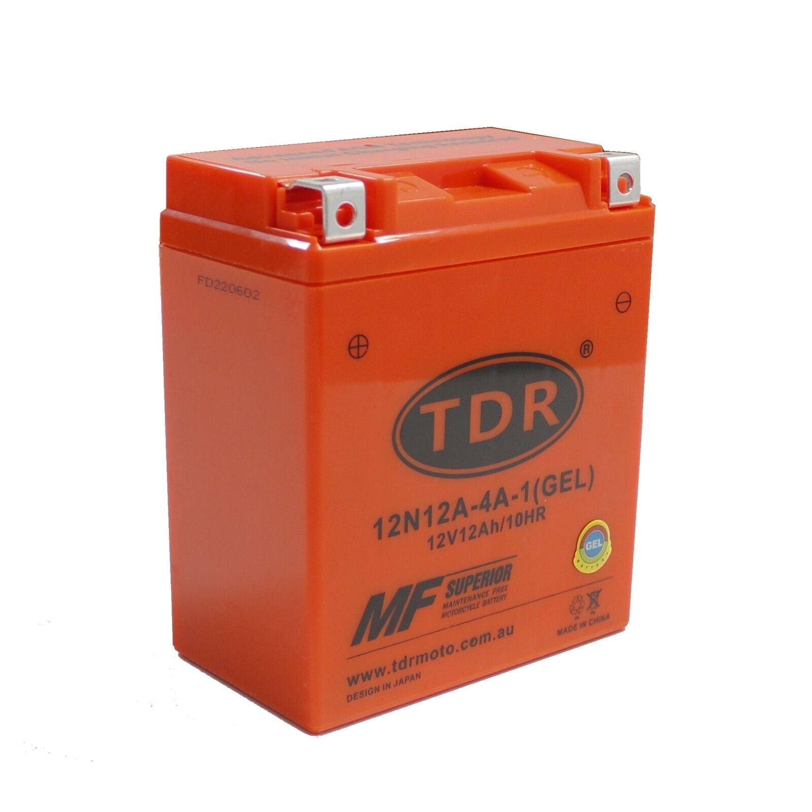 12N12A-4A-1 12V 12Ah Motorcycle Battery For Honda Yamaha Kawasaki Motorbike ATV YTX14AH-BS/YB12A-A - TDRMOTO