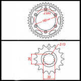 Motorcycle 530 Chain Front Rear Sprockets For Honda CBR1000 2006 2007 2008 2009 - TDRMOTO