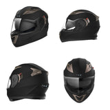 TDR Matt Black Motorcycle Helmet Adult ECE 22.06 - TDRMOTO
